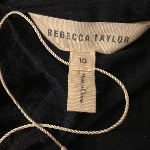 NWT - Rebecca Taylor Selena Navy Blouse, Size 10, 100% Silk - Picture 5 of 5